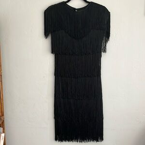 Vintage Cheryl Kaye Black Flapper Dress